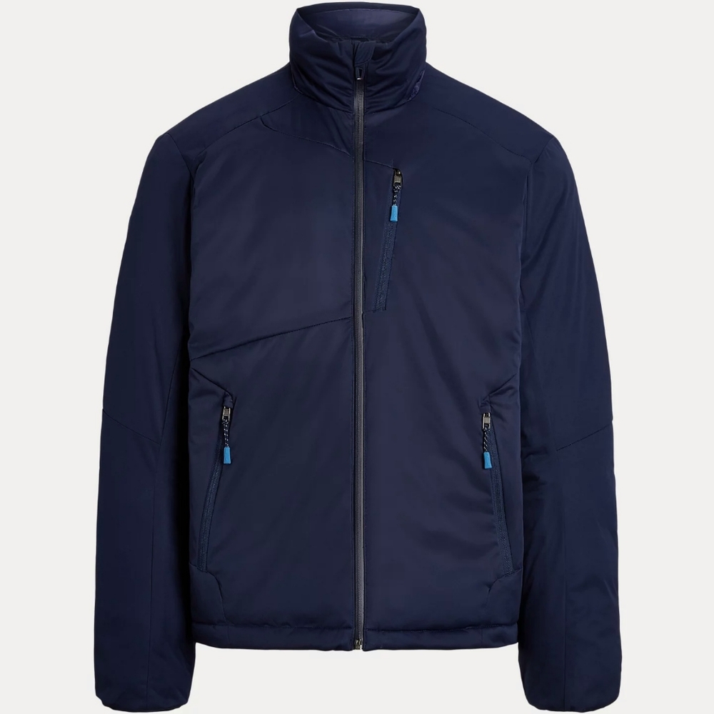 NWT RLX Ralph Lauren French Navy Blue Water Repellant Soft Shell Hooded Jacket M - Picture 6 of 6